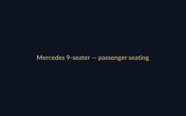Comfortable seating in the KM Travel vehicle