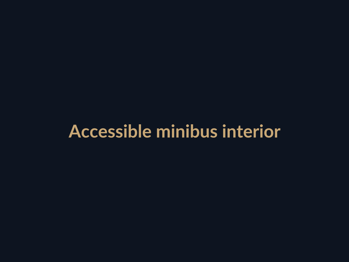 Comfortable accessible minibus interior