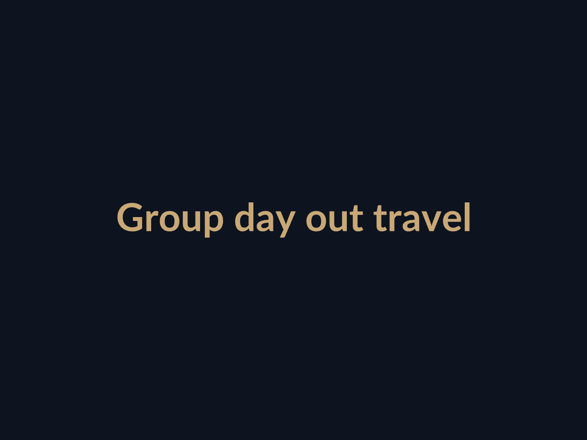 Group day out travel