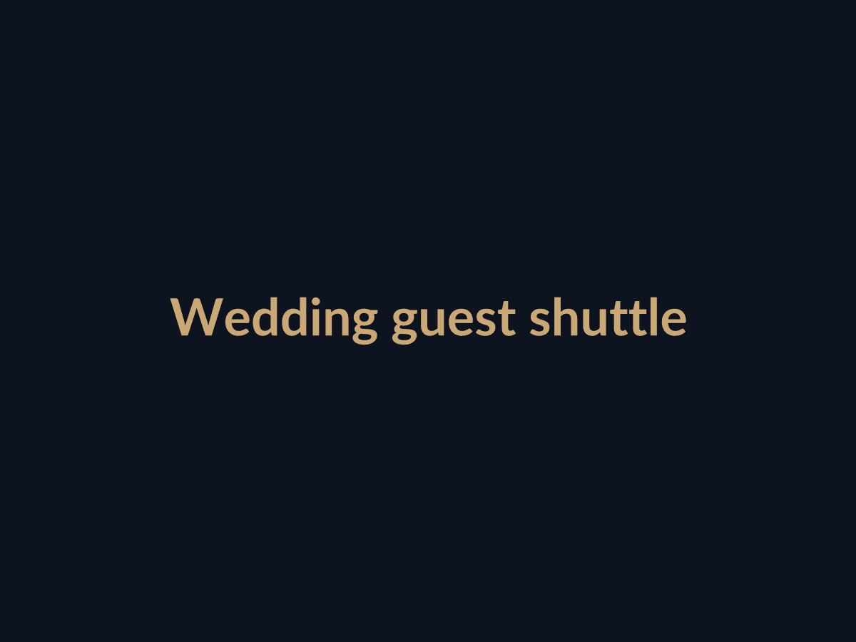 Wedding guest shuttle
